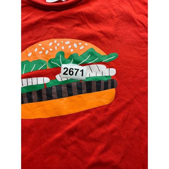 Burger King Whopper T Shirt Work Uniform‎ Employee Orange XL - Picture 3 of 3